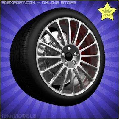 car wheel 012 3D 模型 .c4d .max .obj .3ds .fbx .stl .blend 