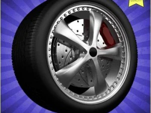 колесо автомобиля 016 3D Модель