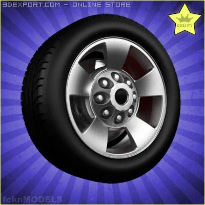 car wheel 017 3D Model .c4d .max .obj .3ds .fbx .stl .blend 