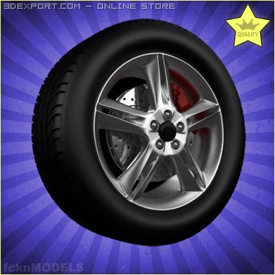 car wheel 028 3Dモデル .c4d .max .obj .3ds .fbx .stl .blend 