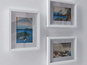 classic japanese framed pictures 3D Модель