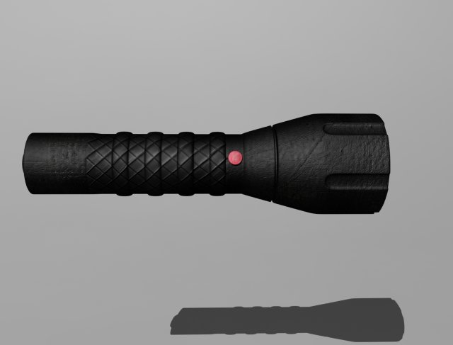 flashlight 3D Model .c4d .max .obj .3ds .fbx .stl .blend 