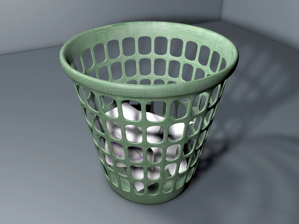 kunststof prullenbak 3D Model .c4d .max .obj .3ds .fbx .stl .blend 