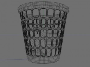 plastic trash bin Model 3D