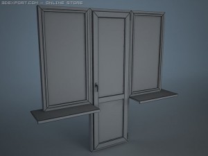 balcony window block 3D Model