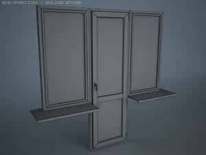 balcony window block 3D Model