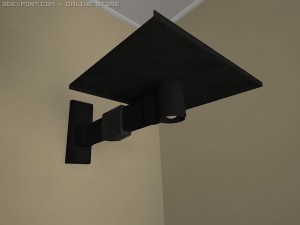 hinged shelf under the tv 3D Модель