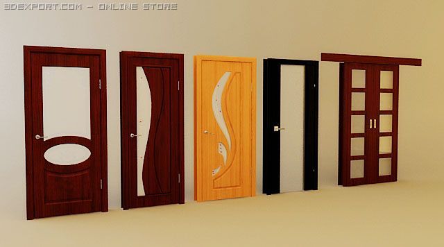 collection of door Modelo 3D .c4d .max .obj .3ds .fbx .stl .blend 