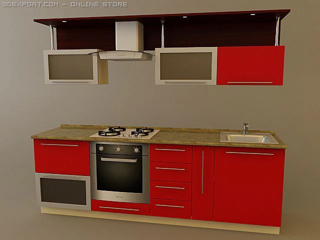 kitchen guirinni 3D Model .c4d .max .obj .3ds .fbx .stl .blend 