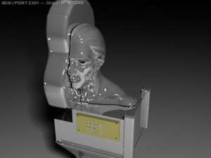 silver statue Modèle 3D