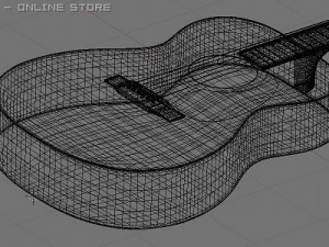 acoustic guitar 3D Model