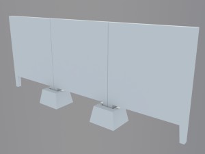 lowpoly concrete fence 3D Model