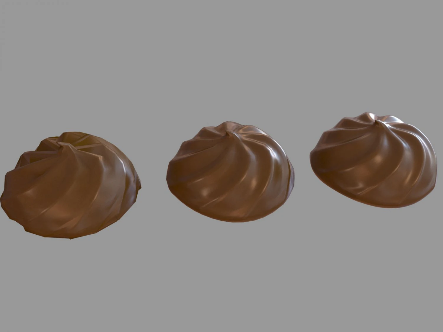 chocolate marshmallows 3D Model .c4d .max .obj .3ds .fbx .stl .blend 