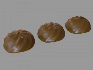 chocolate marshmallows 3D Model
