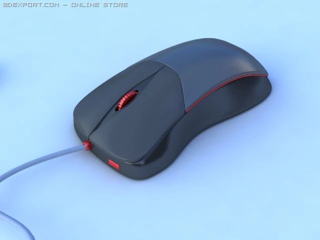 usb computer mouse 3D Model .c4d .max .obj .3ds .fbx .stl .blend 
