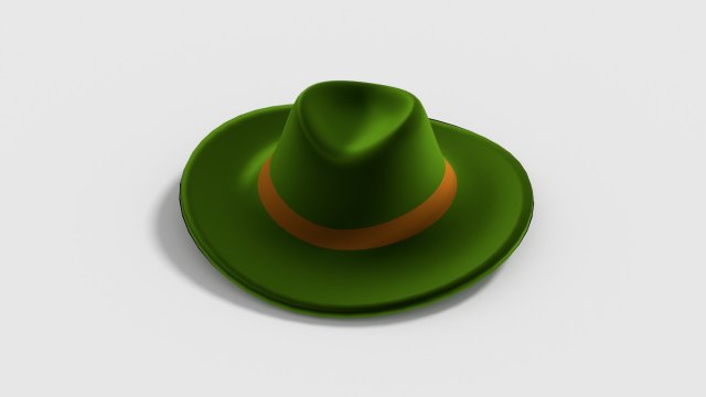 middle poly hat 3D 모델 .c4d .max .obj .3ds .fbx .stl .blend 