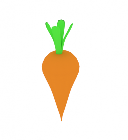 low-poly carrot Modelo 3D .c4d .max .obj .3ds .fbx .stl .blend 