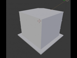 low-poly building 3-floor 3D Модель