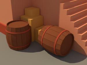 3D Low-Poly Building 3D Model