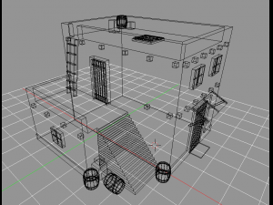 3D Low-Poly Building 3D Model