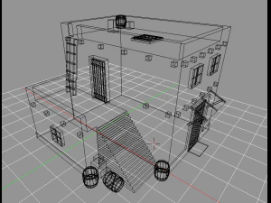 3D Low-Poly Building 3D Model