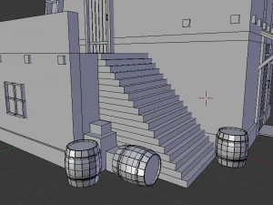 3D Low-Poly Building 3D Model