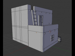 3D Low-Poly Building 3D Model