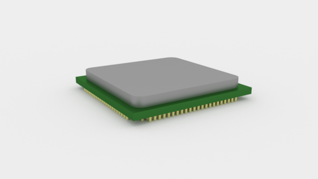 Microprosessor Middle-Poly 3D Модель .c4d .max .obj .3ds .fbx .stl .blend 