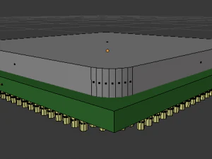 Microprosessor Middle-Poly 3D Model
