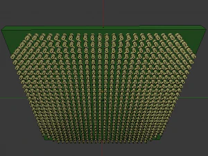Microprosessor Middle-Poly 3D Model