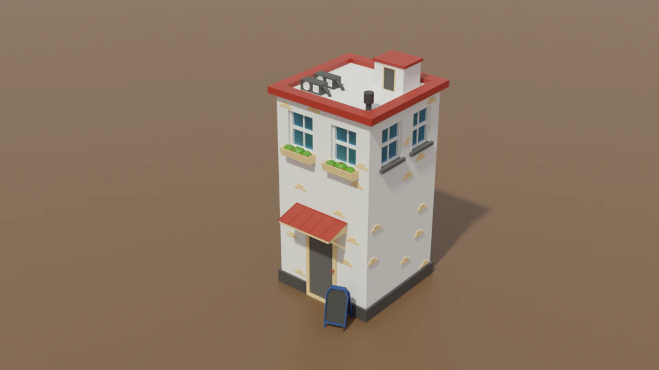 Costruire low-poly Modello 3D .c4d .max .obj .3ds .fbx .stl .blend 