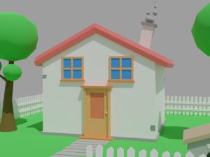 Low-Poly building Model 3D