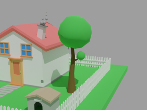Low-Poly building Model 3D