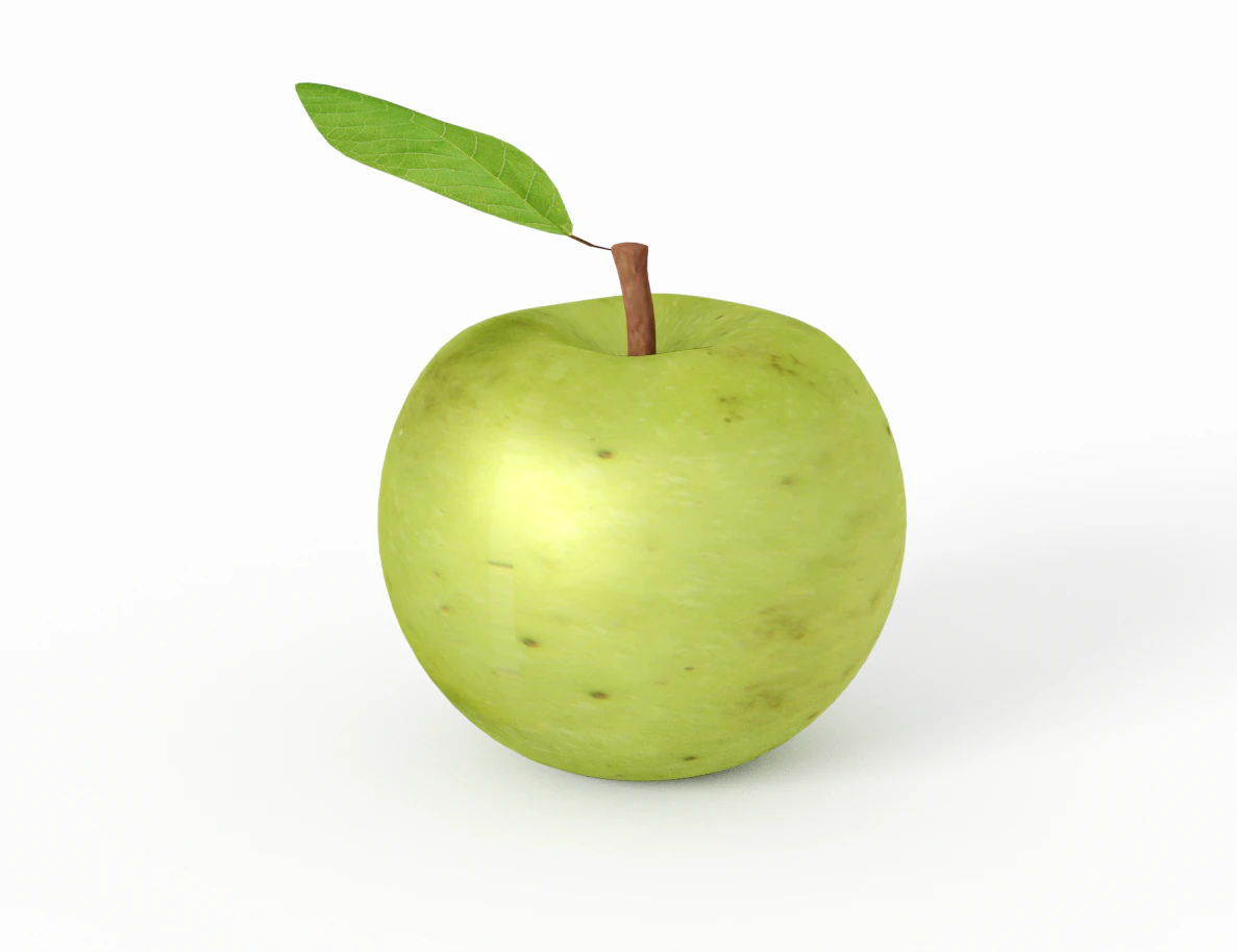 Green apple 3d middle poly model 3D Model .c4d .max .obj .3ds .fbx .stl .blend 