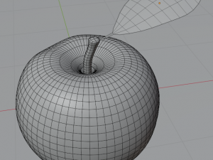Green apple 3d middle poly model 3D Model
