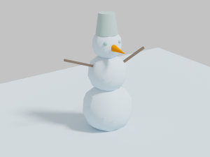 Low-poly Snowman 3D 模型