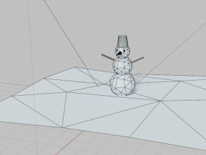 Low-poly Snowman Model 3D