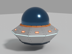 Cartoon UFO Modelo 3D
