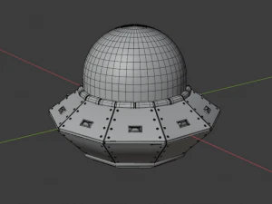 Cartoon UFO 3D Model