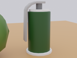 Three Low-Poly Grenades 3D Модель