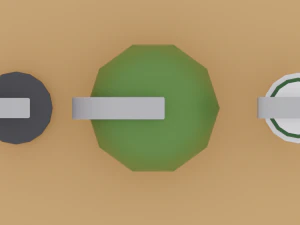 Three Low-Poly Grenades 3D Model