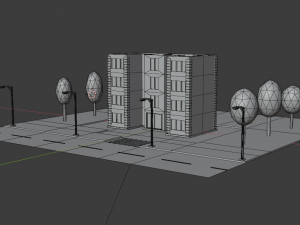 Four-story residential building 3D 模型
