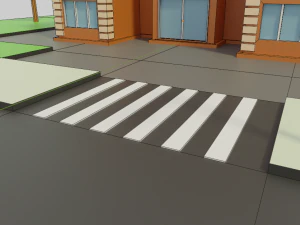 Four-story residential building 3D Model