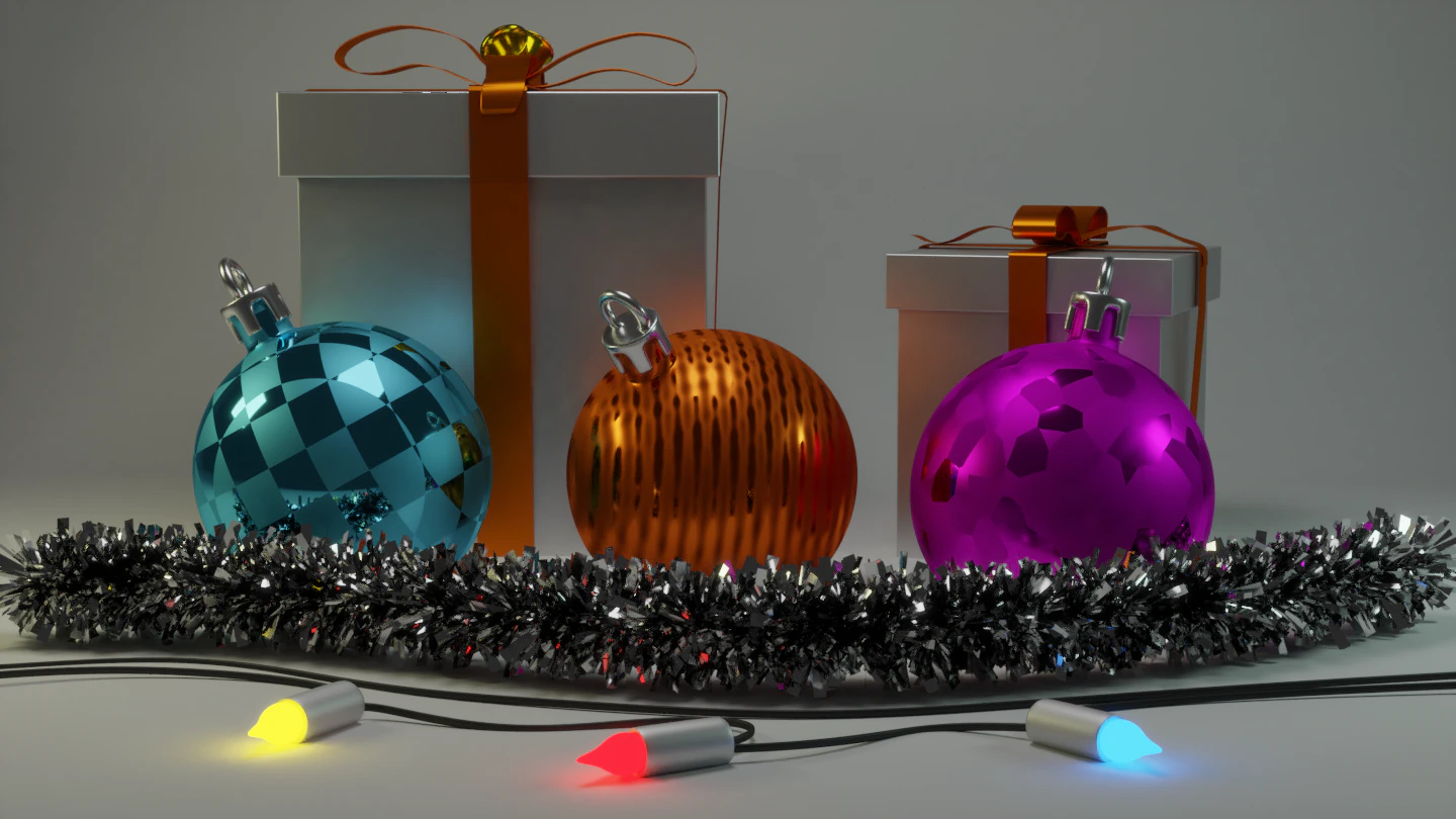 Escena de a&ntilde;o nuevo Modelo 3D .c4d .max .obj .3ds .fbx .stl .blend 