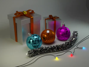 Escena de a&ntilde;o nuevo Modelo 3D