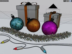 Escena de a&ntilde;o nuevo Modelo 3D