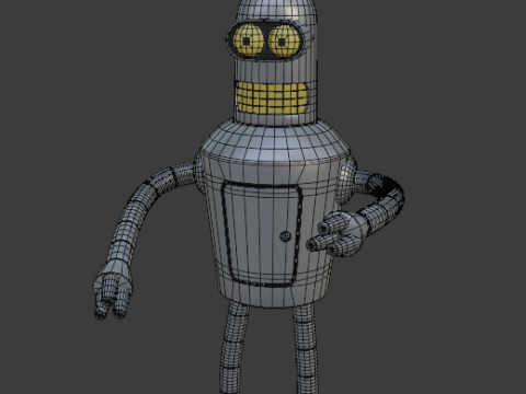 Robot Bender 3D Model