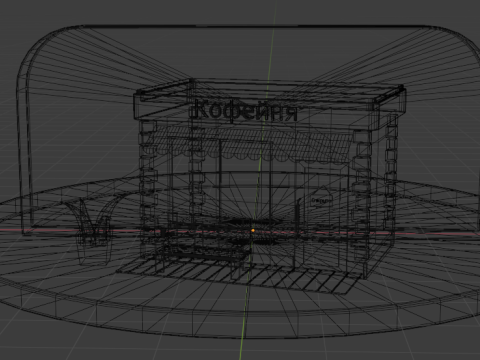 Cafe building 3D Model