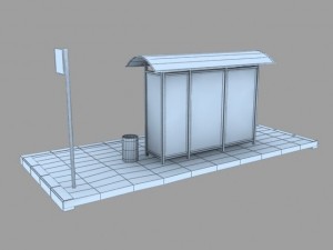 bus stop Modelo 3D