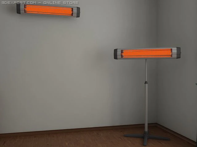 infrared heater 3D Model .c4d .max .obj .3ds .fbx .stl .blend